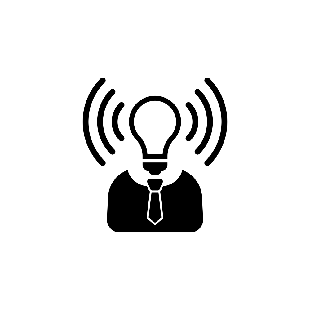Avatar of a person with a lightbulb for head